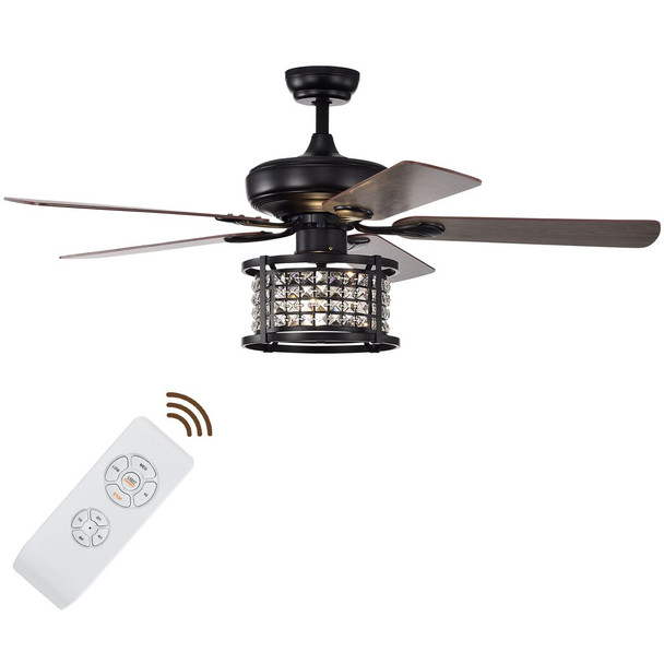 52-Inch 3-Speed Crystal Ceiling Fan with Remote product image