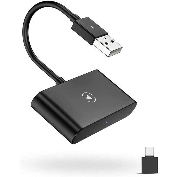 CarPlay Wireless Adapter for OEM Wired CarPlay 2023 Upgrade Wireless Apple Carplay Adapter for iPhone Plug & Play Fastest Dongle Wired to Wireless Converter for Cars from 2015 & iPhone iOS 10+ (Black) product image
