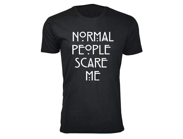 Men’s Normal People Scare Me Humor T-Shirt (SM-3X) product image