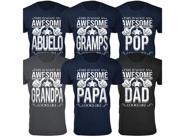 Men’s Awesome Dad and Grandpa T-Shirts product image