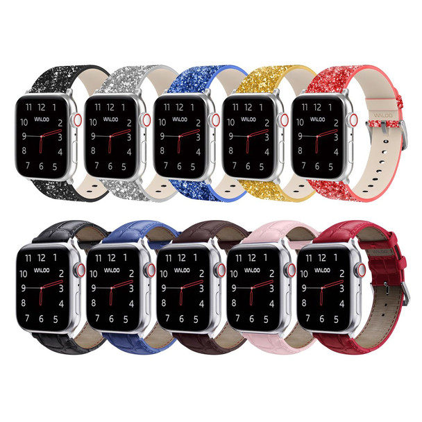 Waloo® Bling & Crocodile Leather Bands for Apple Watch (2-Pack) product image