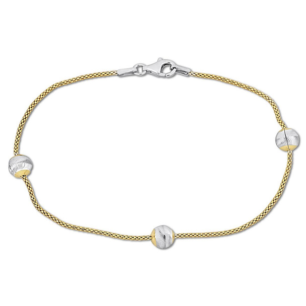 Silver Ball Station Chain Bracelet product image