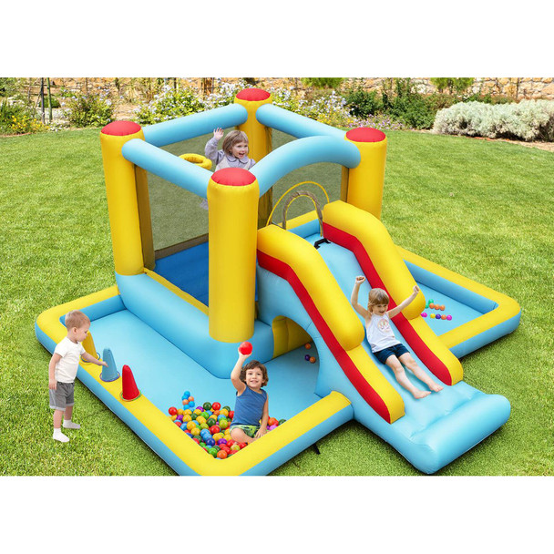 Inflatable Bounce House 7-in-1 Bouncy Castle with Slide and Tunnel (Optional Blower) product image