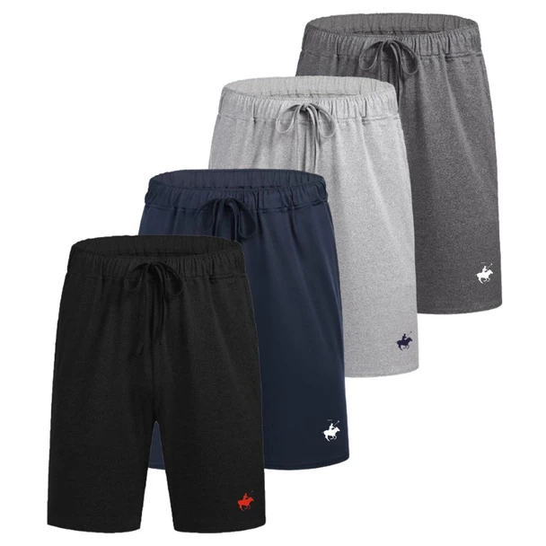 Men's Cotton Blend Lounge Shorts with Pockets (4-Pack) product image