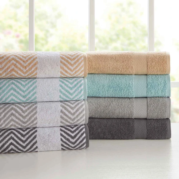 Kathy Ireland 6-Piece Chevron Jacquard Towel Set with LetsDry product image