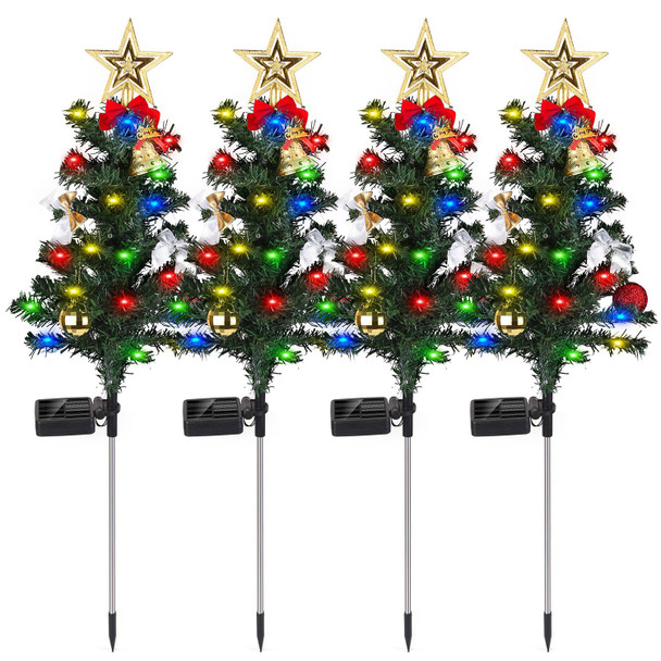 Solar Christmas Tree Yard Decor (4-Pack) product image