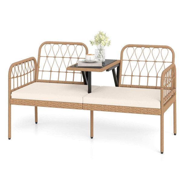 Outdoor Loveseat with Built-In Coffee Table  product image