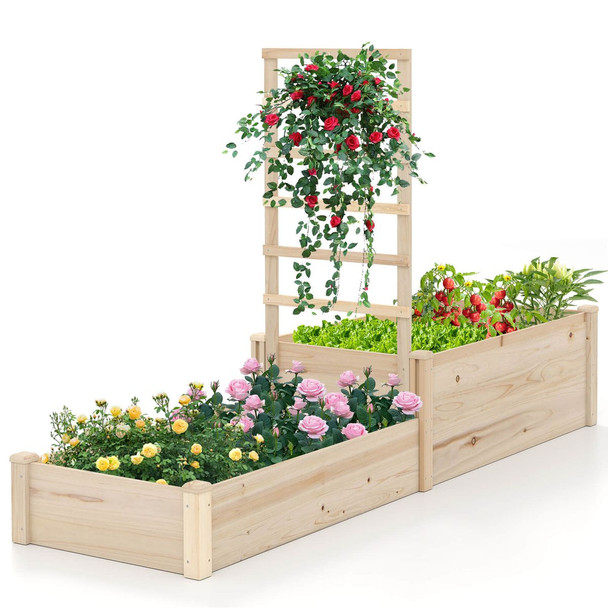 87" Raised Garden Bed with Trellis  product image