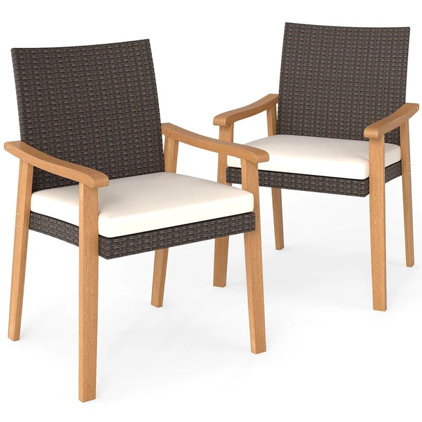 Metal Frame Patio Dining Chair with Cushion (Set of 2 or 4) product image