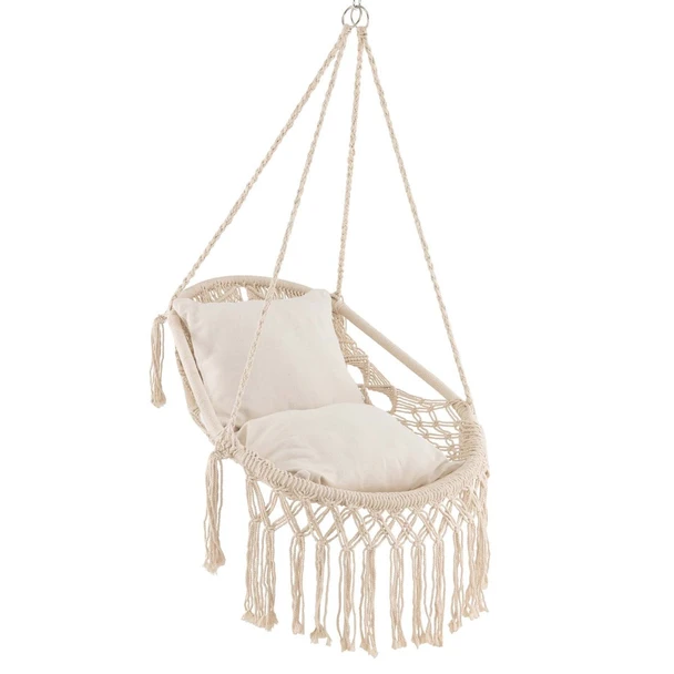 Macrame Swing Chair with Soft Cushions product image