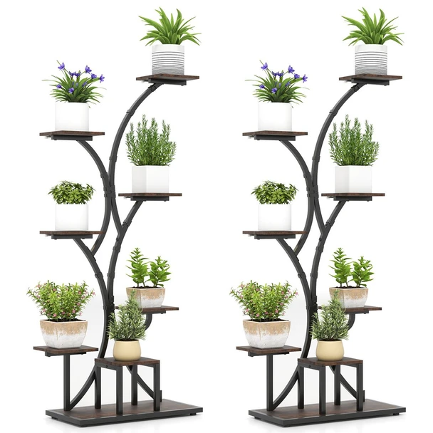 8-Tier Corner Metal Plant Shelf (1 or 2-Pack) product image