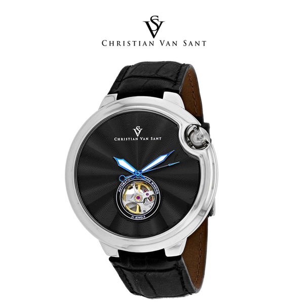Christian Van Sant  Men's Cyclone Automatic Black Dial Watch product image