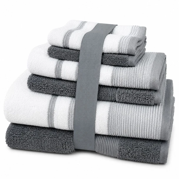 2-Tone Towel Set (6 or 12 Pieces) product image