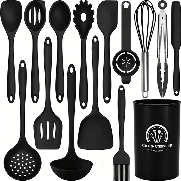  15-Piece Silicone Cooking Utensil Set  product image