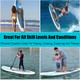 White and Blue 10' Inflatable Stand-up Paddleboard product