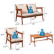 Acacia Wood and Rattan 4-Piece Patio Furniture Set product