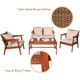 Acacia Wood and Rattan 4-Piece Patio Furniture Set product