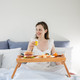 Bamboo Bed Tray Table with Folding Legs product