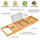 Expandable Bamboo Bathtub Caddy Tray product
