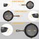 3-Piece Pre-Seasoned Nonstick Cast Iron Skillet Set product