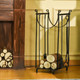 2-Tier Firewood Holder with Shovel, Brush, Poker, and Tongs product