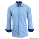 Men's Solid Color Slim-Fit Long-Sleeved Dress Shirt product