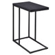 Black Wood and Steel C-Shape Side Table product