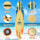 Yellow and Orange 10.5- or 11-Foot Inflatable Stand-up Paddle Board product