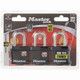 Master Lock® 40mm Wide Weather-Resistant Padlock with Key (3-Pack) product