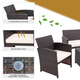 Rattan 4-Piece Curved Back Patio Furniture Set product