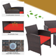 Rattan 4-Piece Curved Back Patio Furniture Set product
