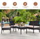 Beige Cushioned Rattan 8-Piece Patio Furniture Set product