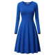 Women's Long Sleeve Solid Color Flared Skater Dress product