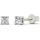 10K White Gold Princess Cut 1/6CT Diamond Solitaire Earrings product