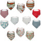 Little Baby Bandana Drool Bibs for Toddlers (Set of 12) + Bonus Car Seat Cover product