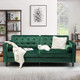 Saddle Brown or Green Velvet 84.2-Inch Mid-Century Sofa product