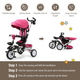 6-in-1 Kids' Baby Stroller Tricycle product