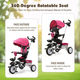 6-in-1 Kids' Baby Stroller Tricycle product