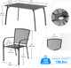 Round or Rectangle 5-Piece Metal Outdoor Patio Dining Set product