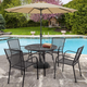Round or Rectangle 5-Piece Metal Outdoor Patio Dining Set product