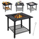 Outdoor 31-Inch Fire Pit Dining Table with Accessories product