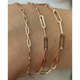 Solid 14K Gold 8-Inch Paperclip Bracelet product