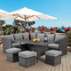 Rattan 7-Piece Outdoor Dining Sofa Set with Multiple Layout Options product