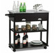 Stainless Steel Flip-Top Rolling Kitchen Island Cart product