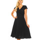 Women's Solid V-Neck Skater Dresses product