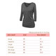 Women's V-Neck 3/4-Sleeve Drape Dolman Top with Side Shirring product
