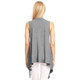 Women's Lightweight Sleeveless Solid Open-Front Drape Vest Cardigan product
