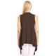 Women's Lightweight Sleeveless Solid Open-Front Drape Vest Cardigan product