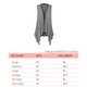 Women's Lightweight Sleeveless Solid Open-Front Drape Vest Cardigan product