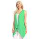 Women's Lightweight Sleeveless Solid Open-Front Drape Vest Cardigan product